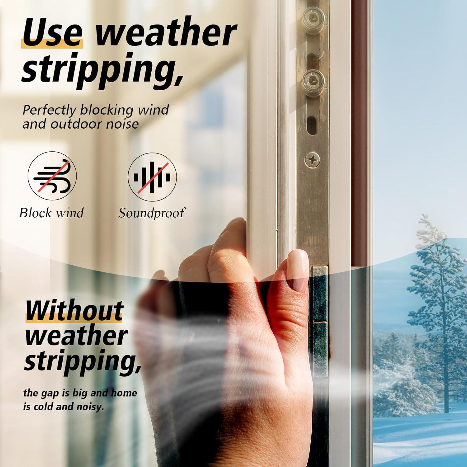 SUNMON Sello de Puerta D-Tipo Aislamiento Espuma 6m Marrón