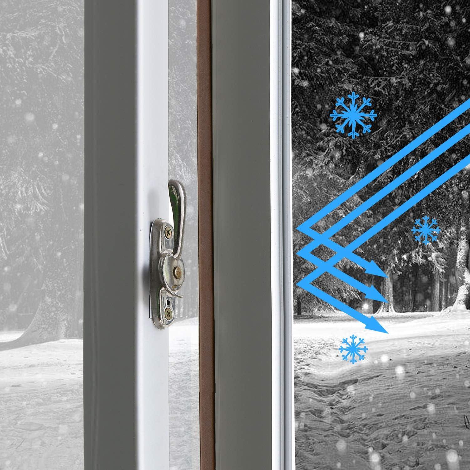 SUNMON Sello de Puerta D-Tipo Aislamiento Espuma 6m Marrón