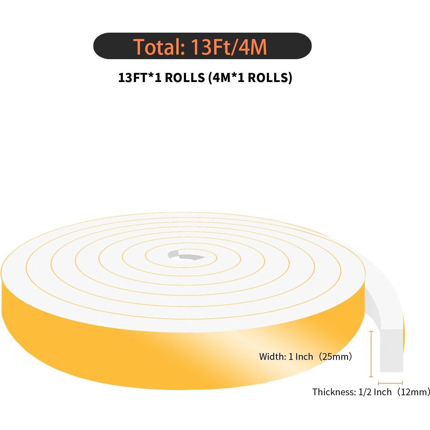 Burlete Insonorizante MIKONIYA 3.96m Caucho CR Blanco