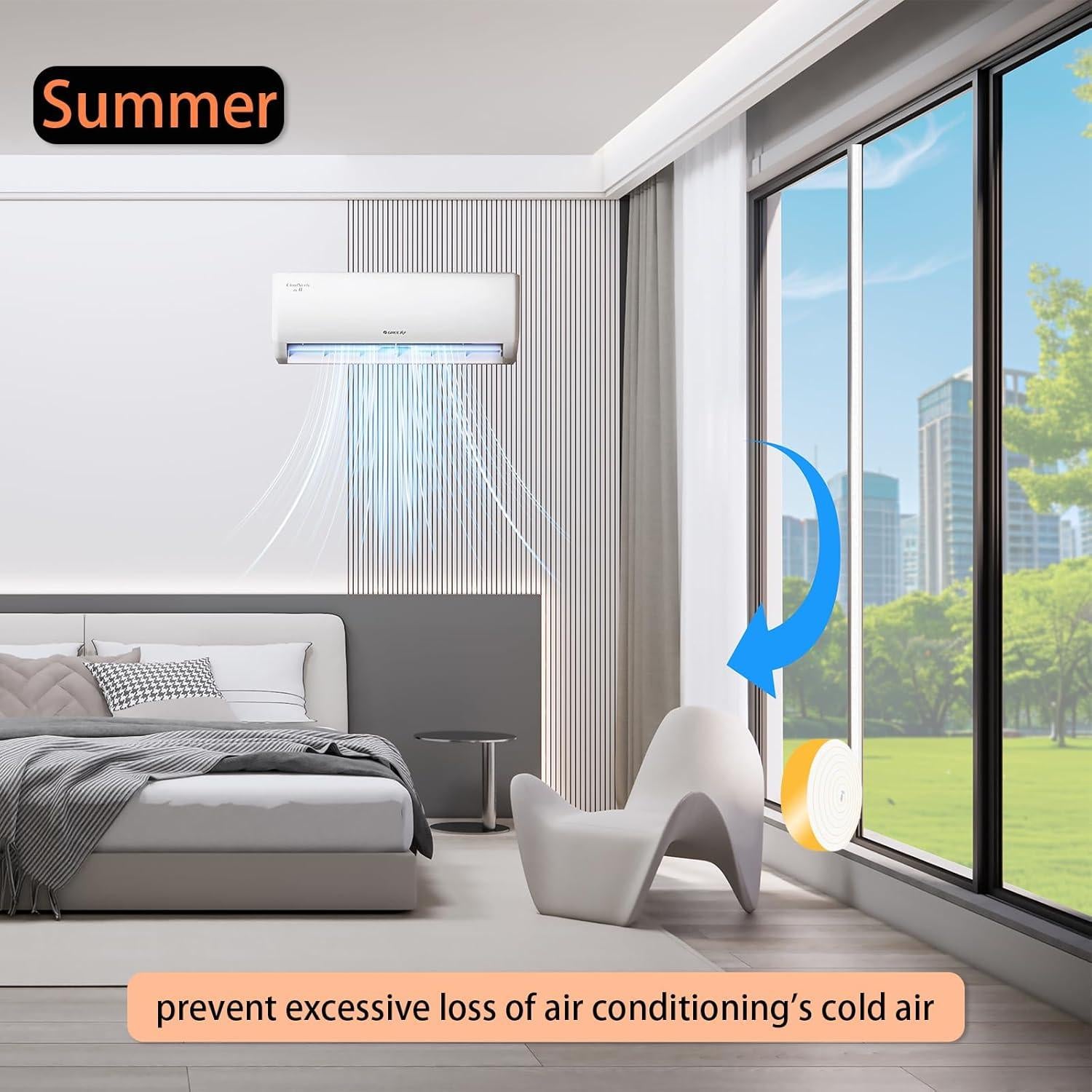 Burlete Insonorizante MIKONIYA 3.96m Caucho CR Blanco