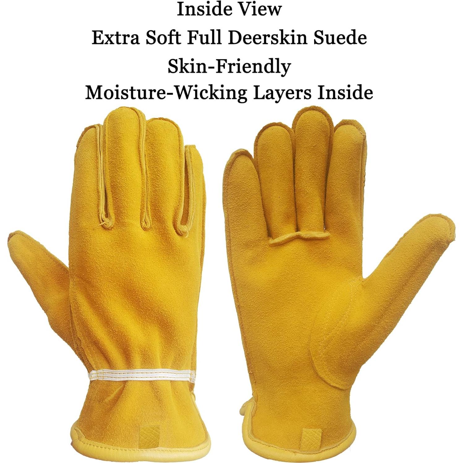 Guantes de Cuero de Ciervo SKYDEER Unisex Extra Suaves