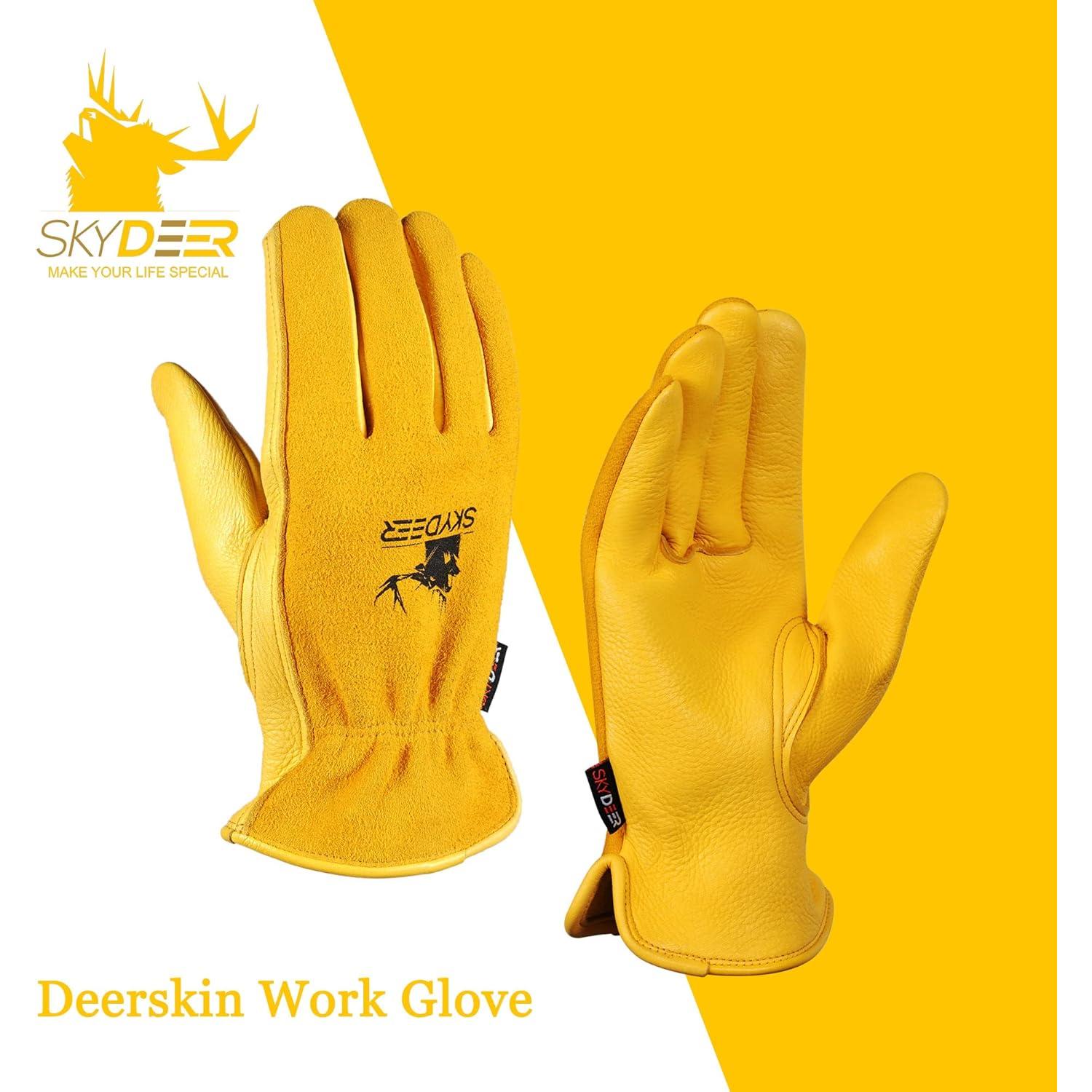 Guantes de Cuero de Ciervo SKYDEER Unisex Extra Suaves