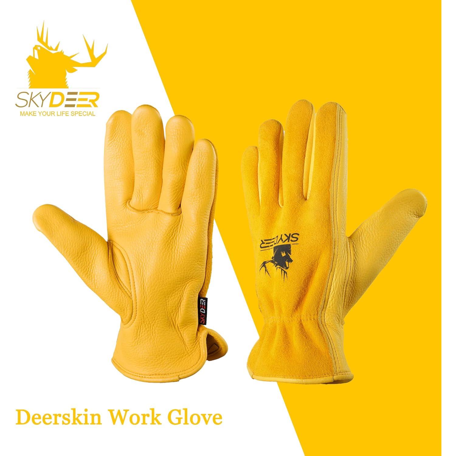 Guantes de Cuero de Ciervo SKYDEER Unisex Extra Suaves