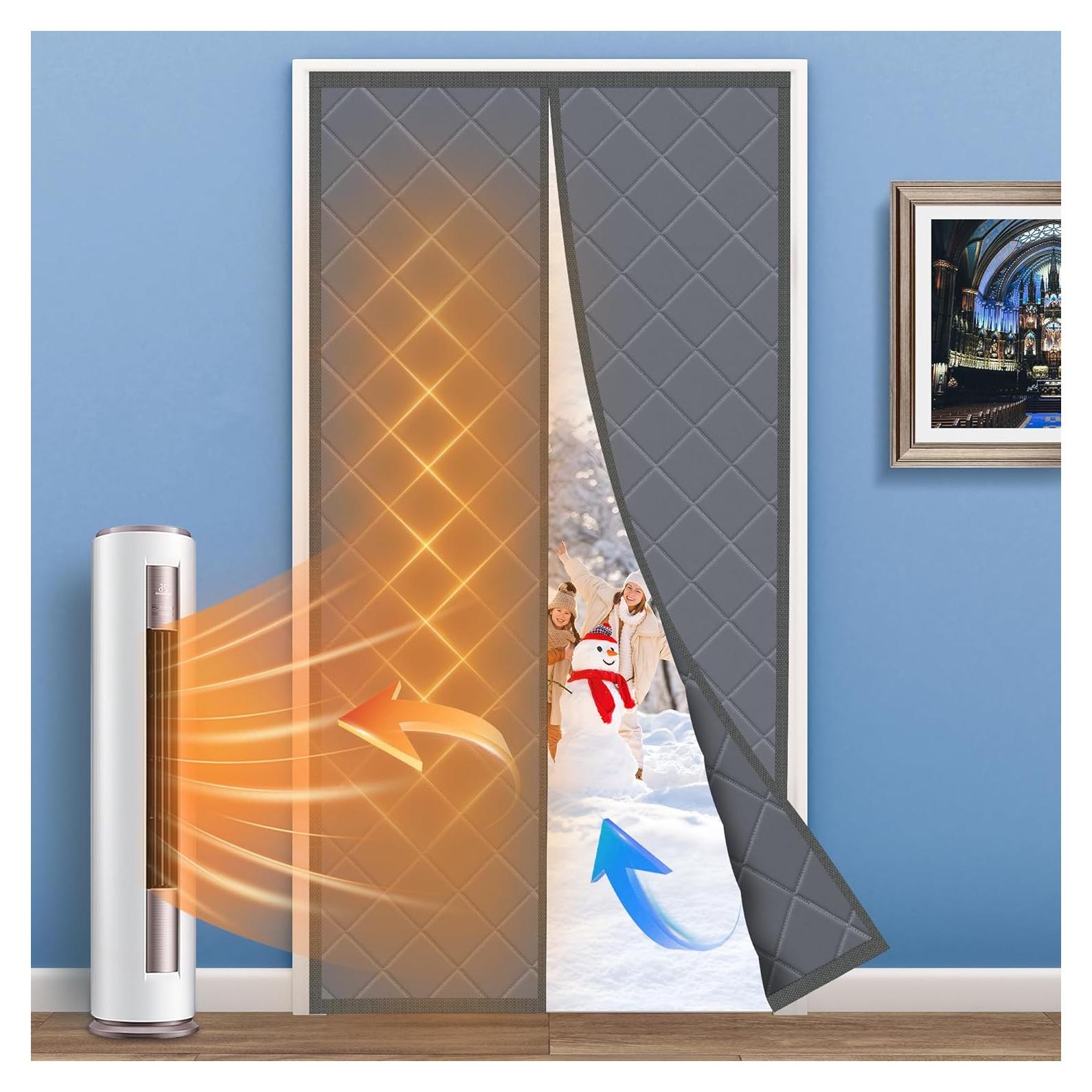 Cortina de Puerta Térmica Aislada Magnética LIAMST 81.28x203.2cm