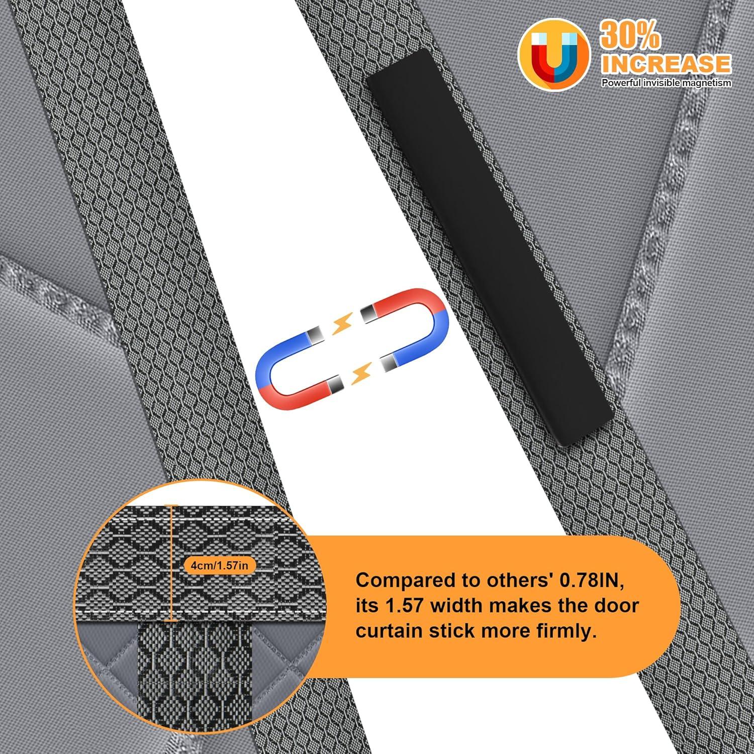 Cortina de Puerta Térmica Aislada Magnética LIAMST 81.28x203.2cm