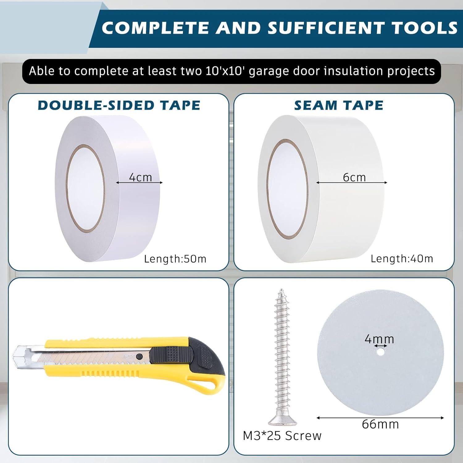 Kit de Aislamiento para Puertas de Garaje Tandefio 12.2m x 1.02m