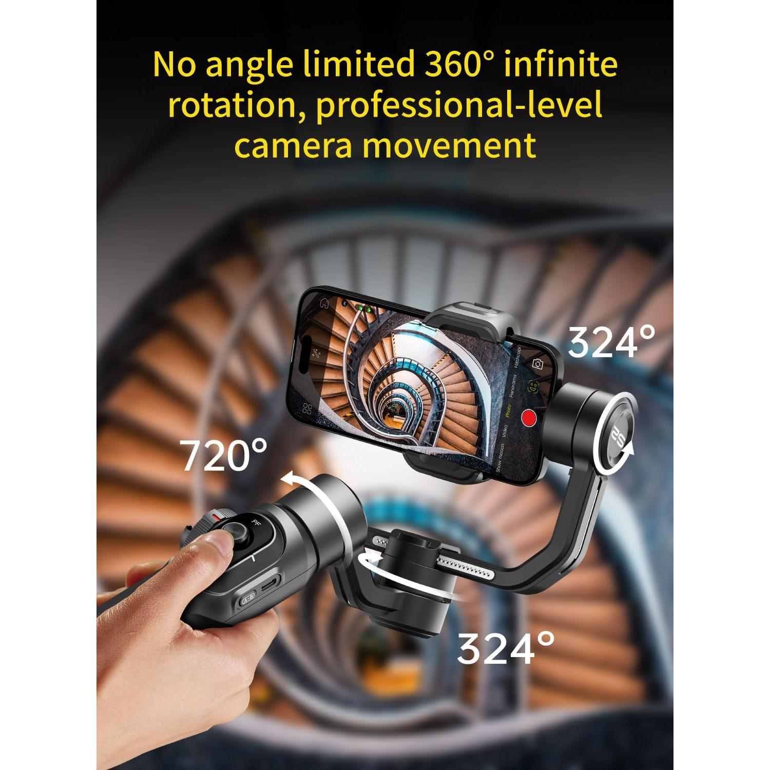 Gimbal Estabilizador de 3 Ejes AOCHUAN Smart S2 para Smartphone