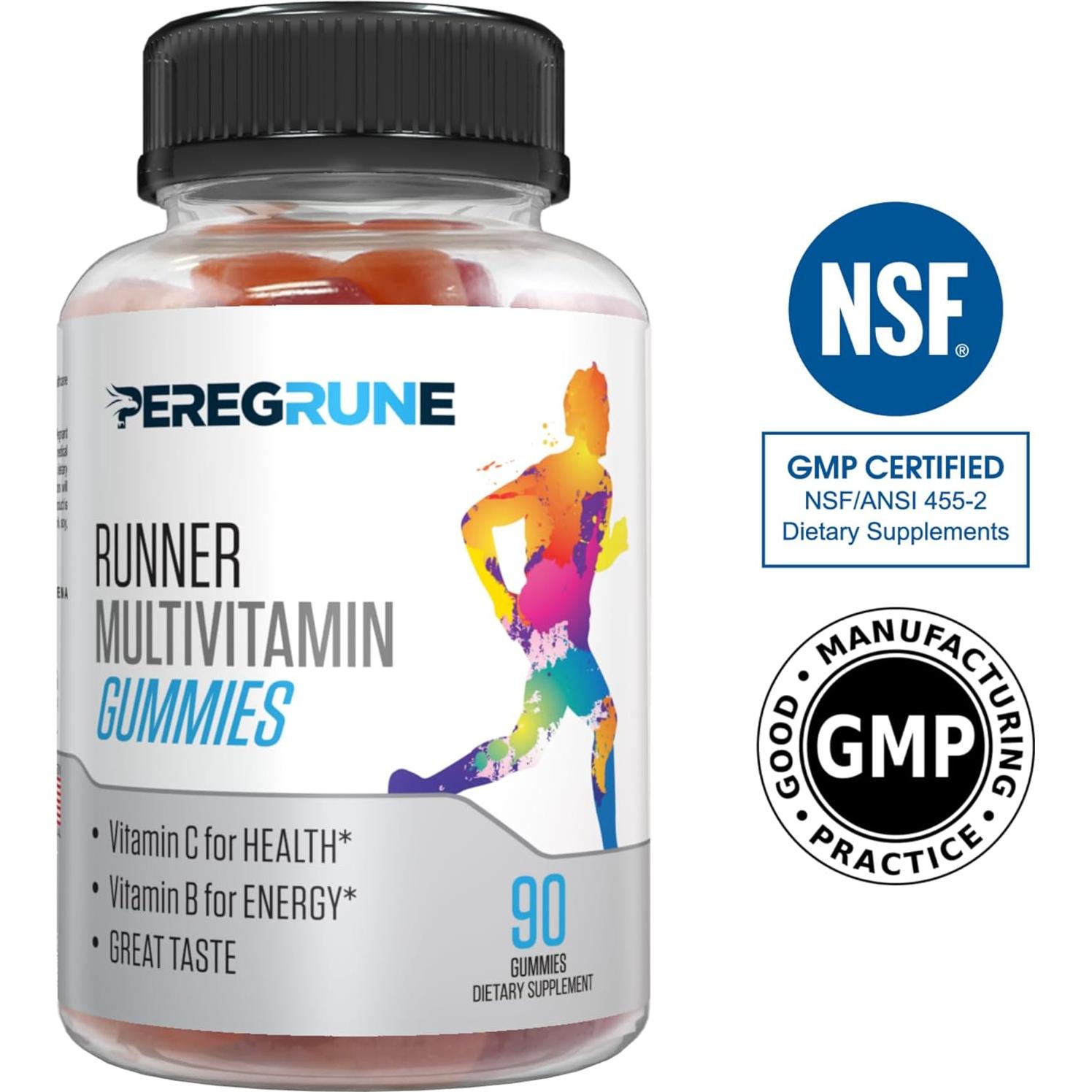 Gomitas Multivitamínicas Peregrune para Corredores - 90 Unidades