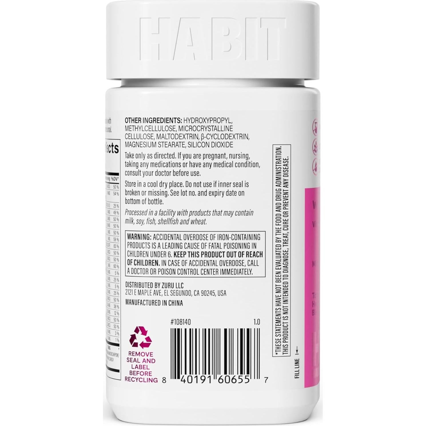 Suplemento Multivitamínico para Mujeres Habit - 60 Cápsulas