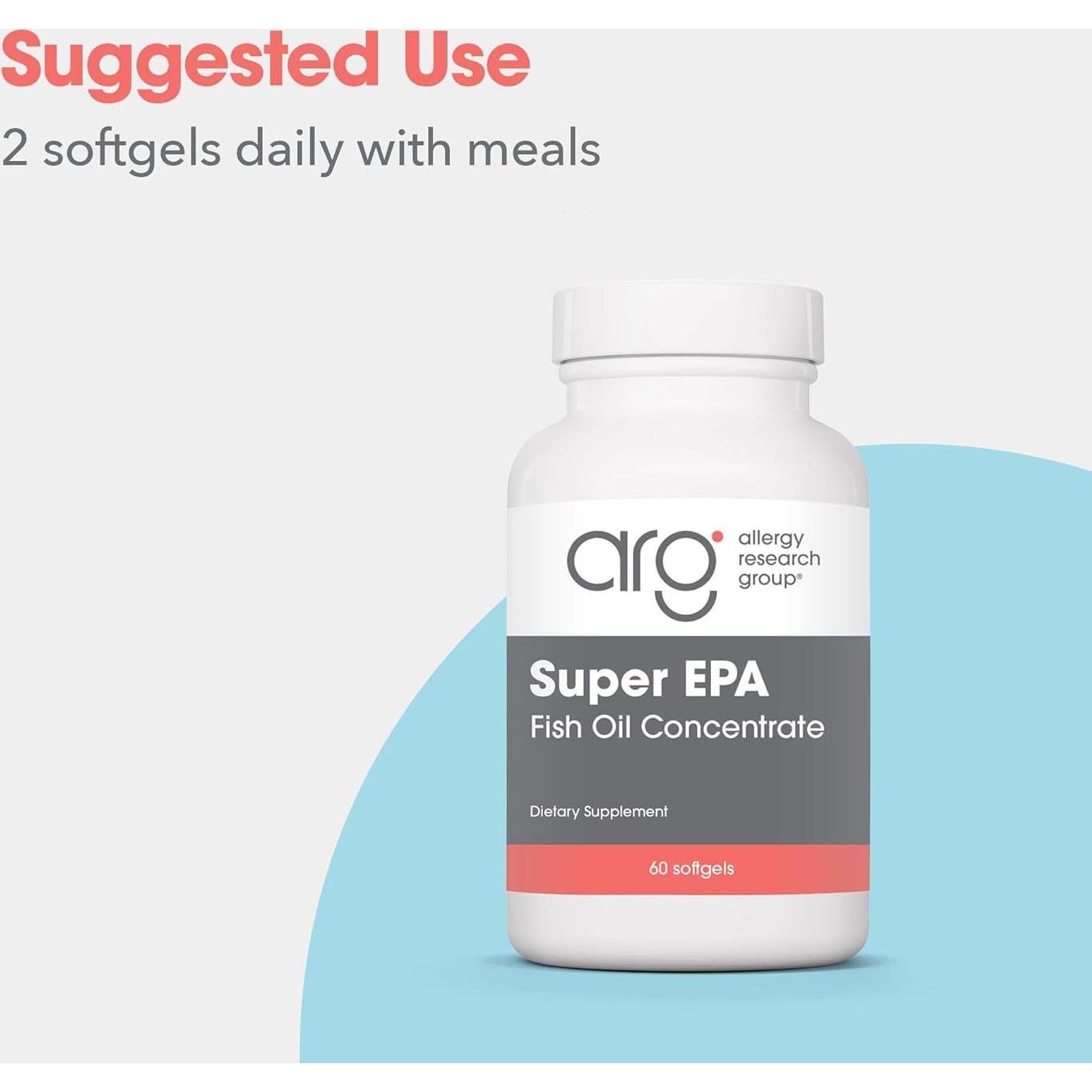 Suplemento Omega 3 Allergy Research Group Super EPA 60 Cápsulas