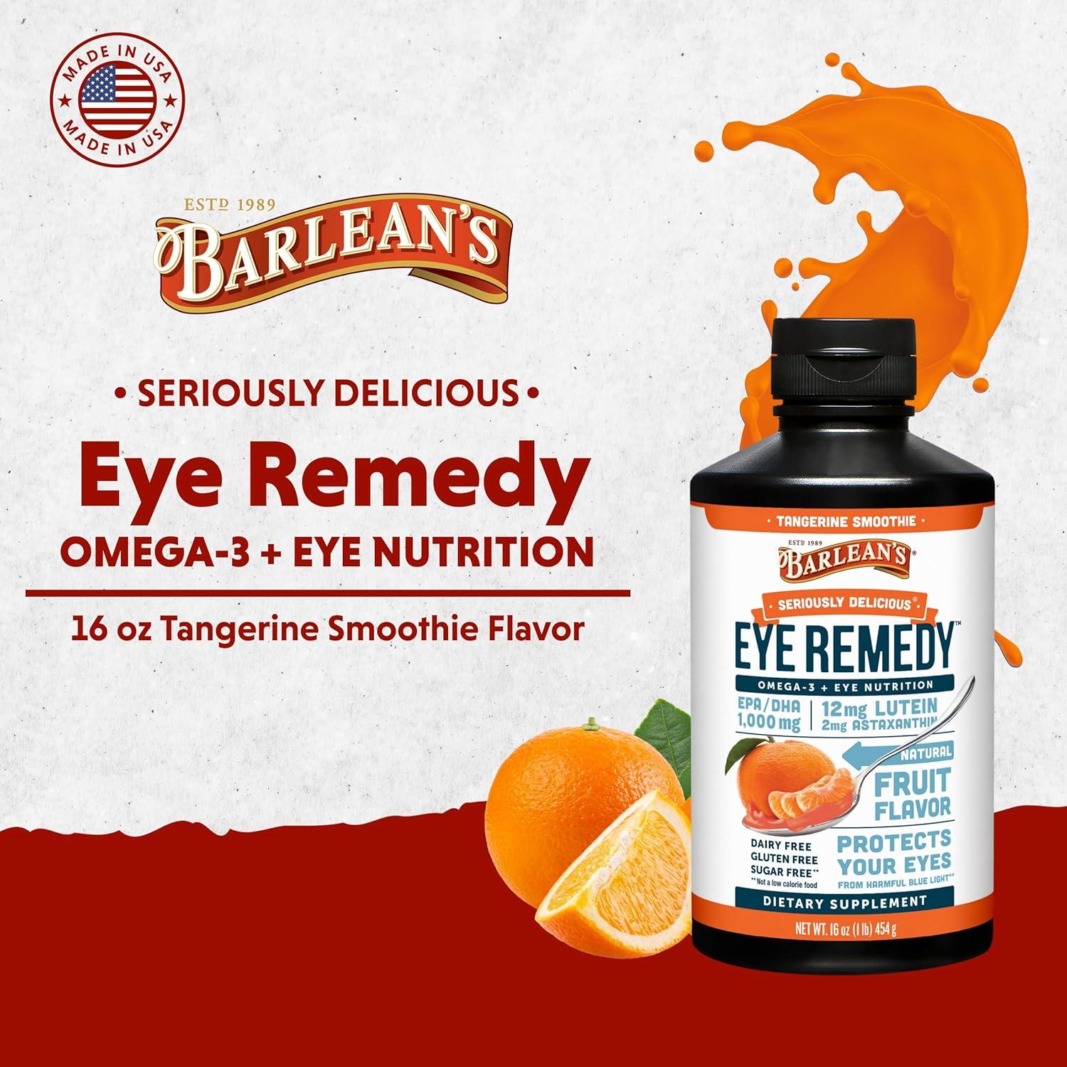 Suplemento Eye Remedy Barlean's 473 ml Omega 3 Luteína