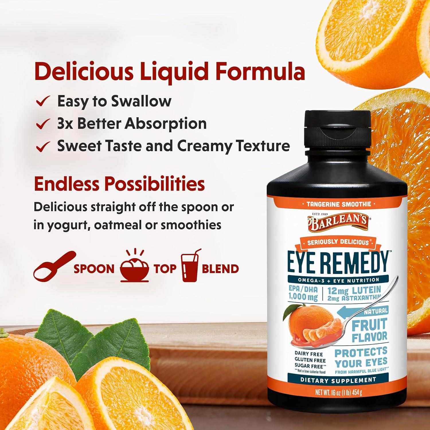 Suplemento Eye Remedy Barlean's 473 ml Omega 3 Luteína