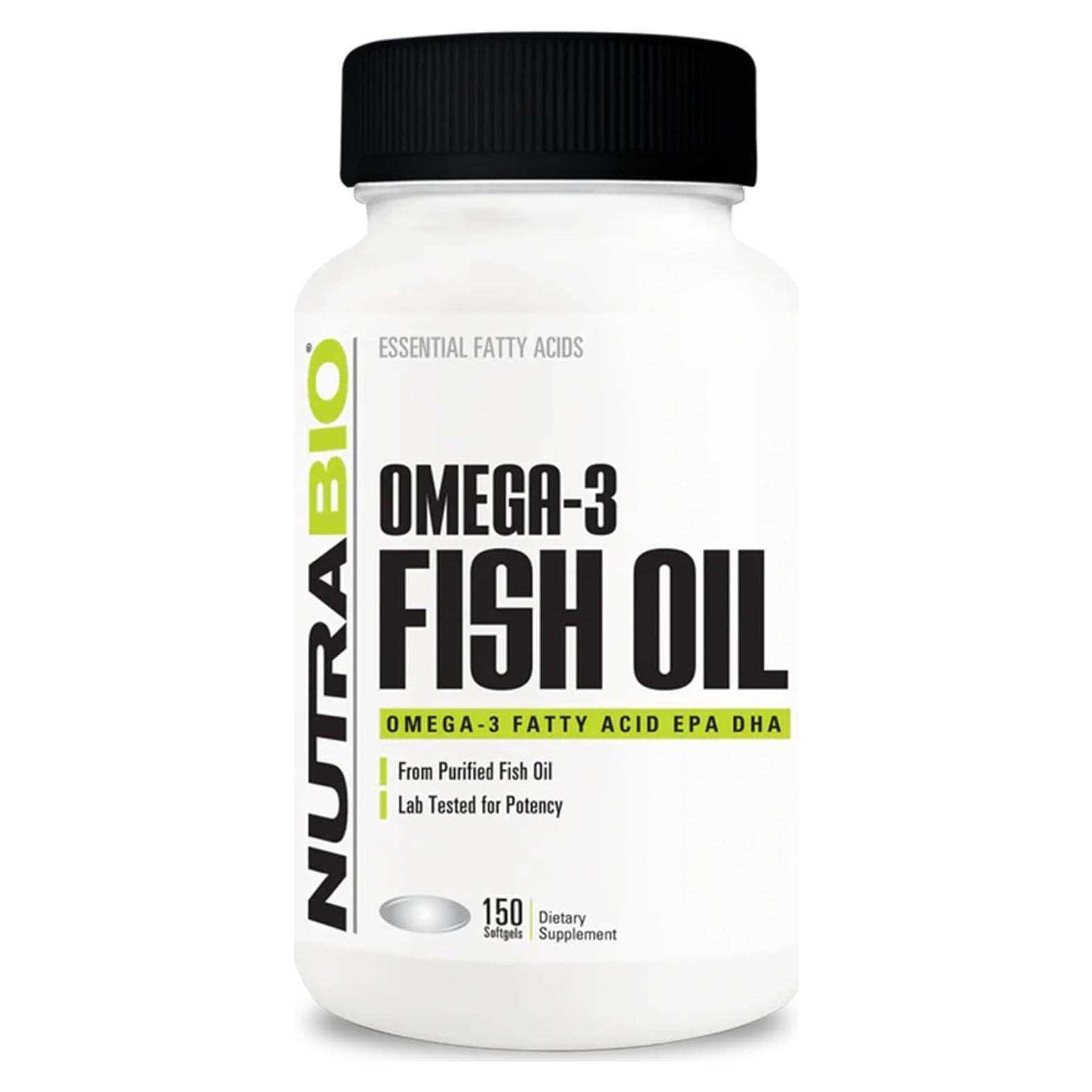 Suplemento Omega 3 NutraBio 2000mg 150 Gelatinas Blandas