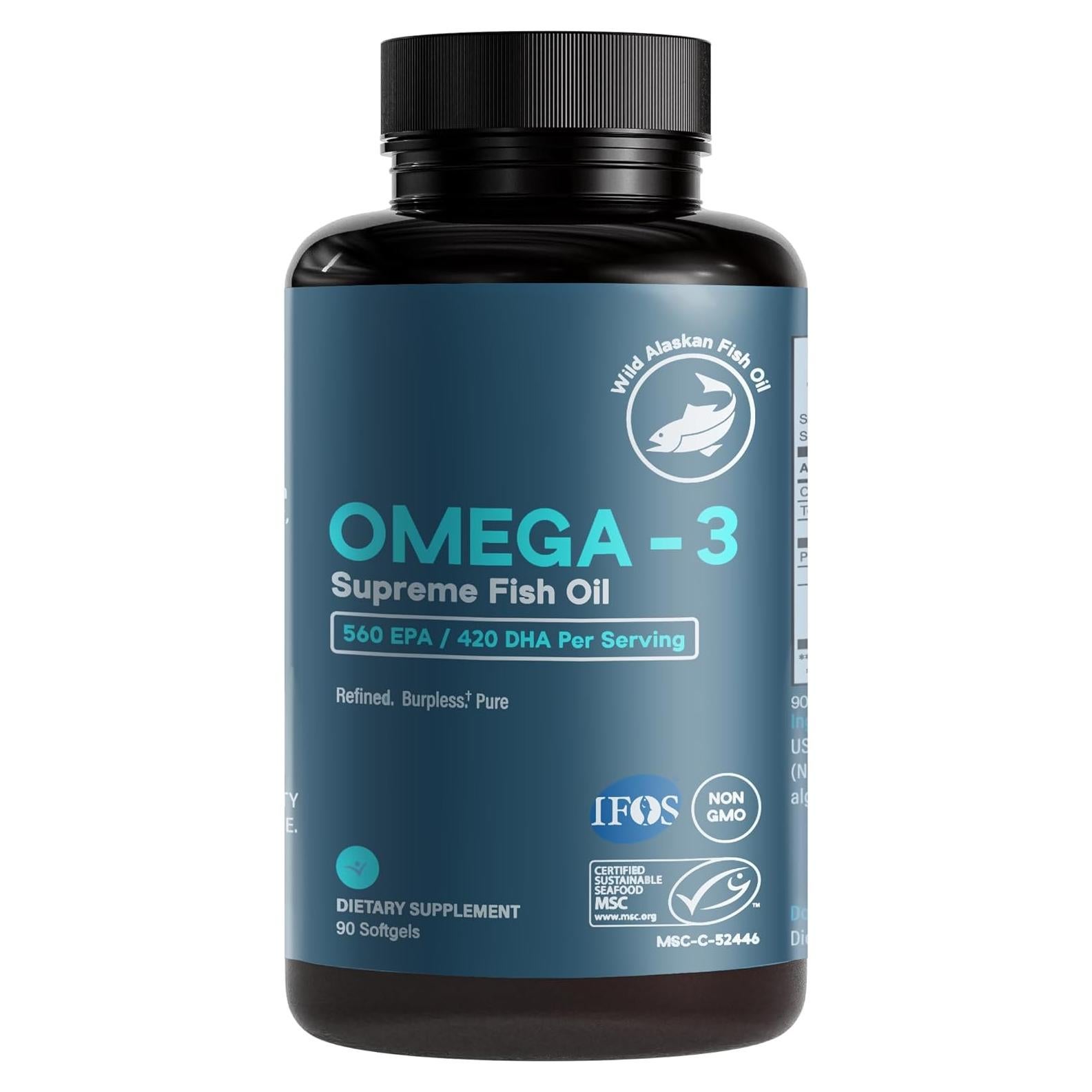 Omega-3 Supremo Aceite de Pescado Life & Food 1050 mg 90 Cápsulas