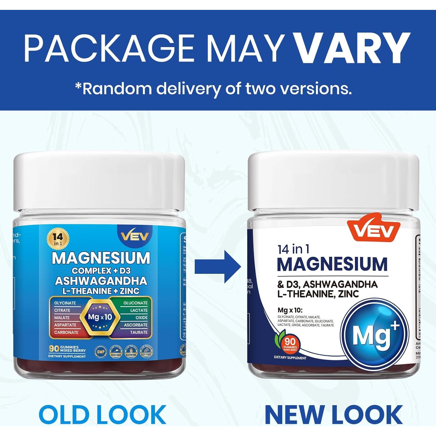 Gomitas de Magnesio VEV Veganas Sin Azúcar - 90 Unidades