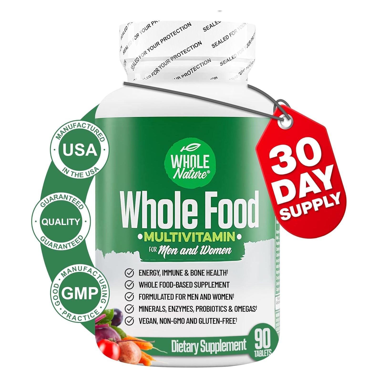 Multivitamina Completa Whole Nature 142g - Vegana y No OGM