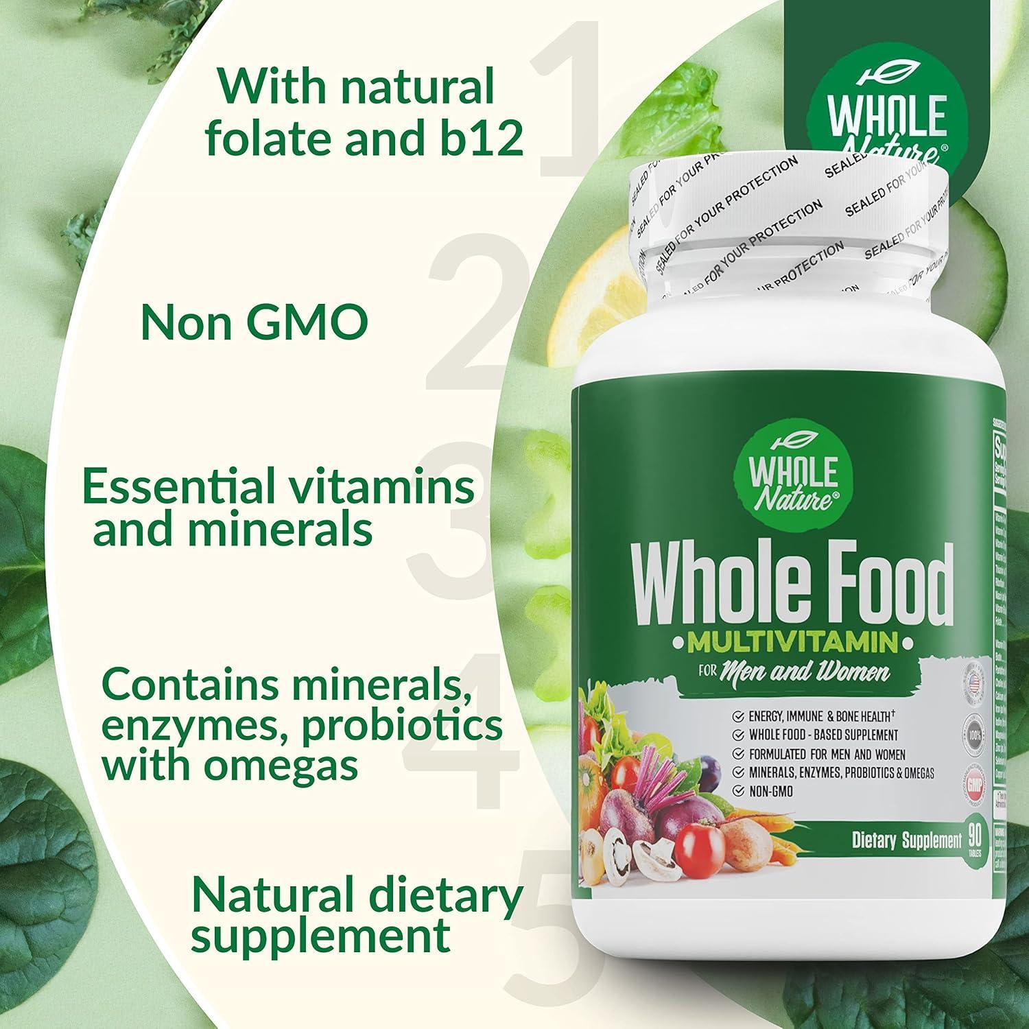 Multivitamina Completa Whole Nature 142g - Vegana y No OGM