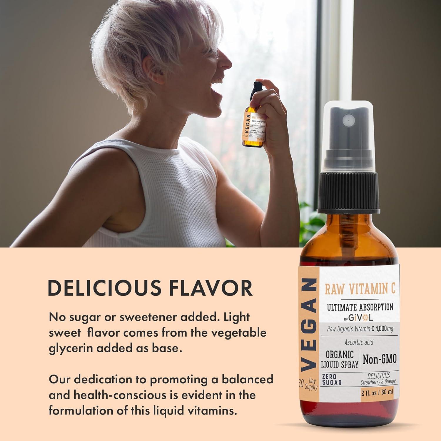 Spray de Vitamina C Givol 60ml - Absorción Rápida, Sabor Frutas