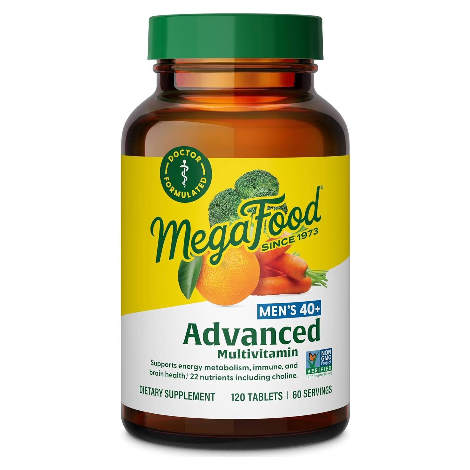 MegaFood Multivitamina Avanzada Hombres 40+ 60 Tabletas