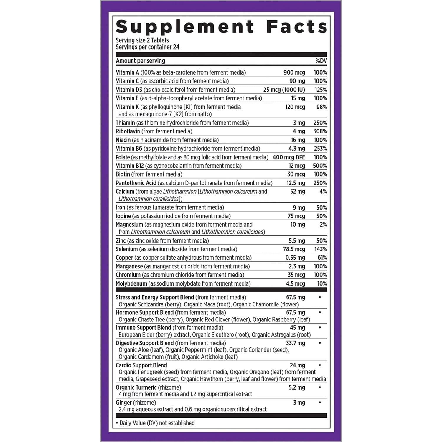 Multivitamínico para Mujeres Nuevo Capítulo 48 Cápsulas Probioticos