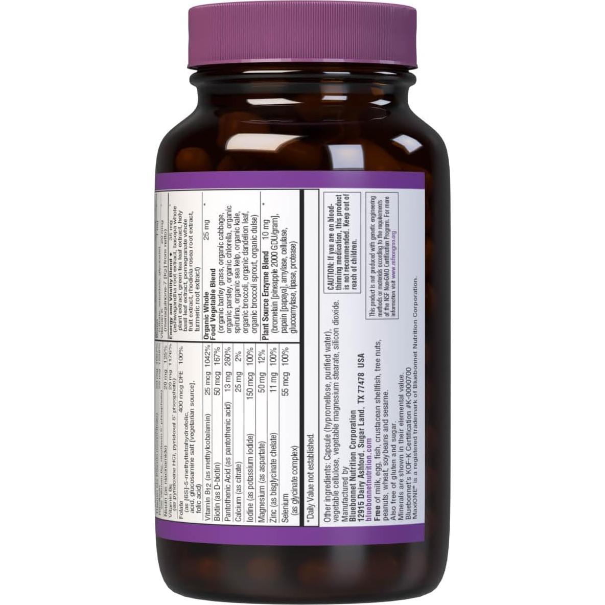 Suplemento Multivitamínico Bluebonnet Sin Hierro 90 Cápsulas