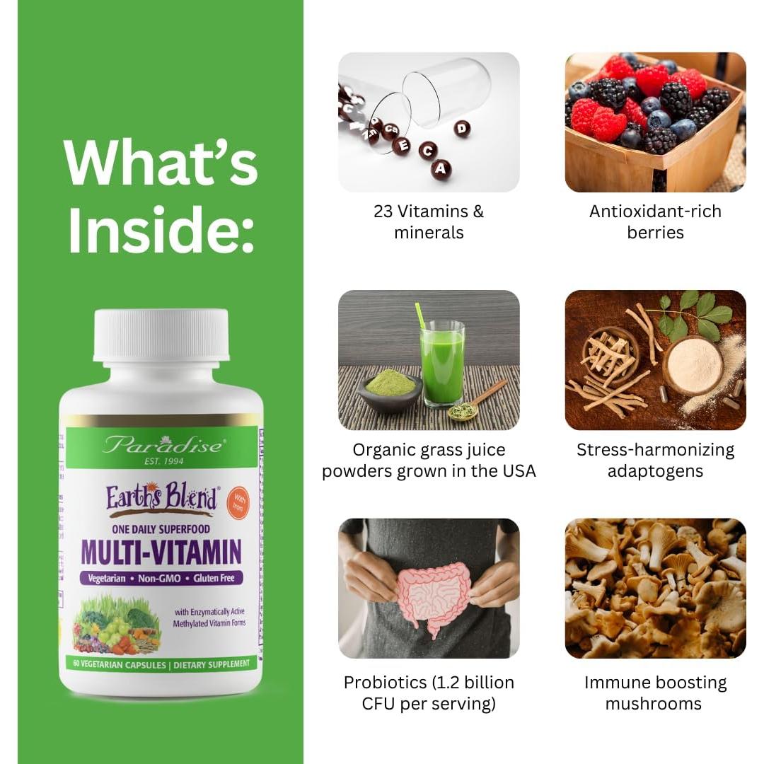 Multivitamínico Diario para Mujeres Paradise Herbs 30 Cápsulas