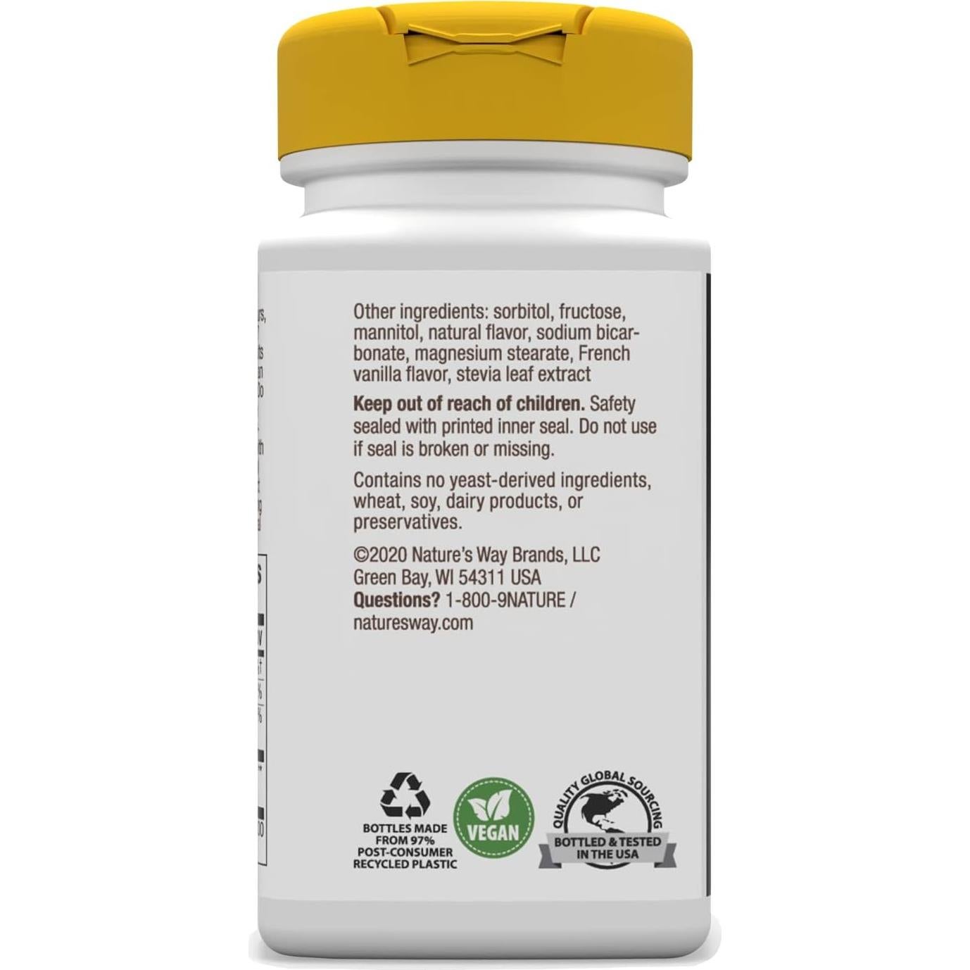 Pastillas de Zinc Nature's Way 23 mg + Vitamina C 100 mg 60 Unidades