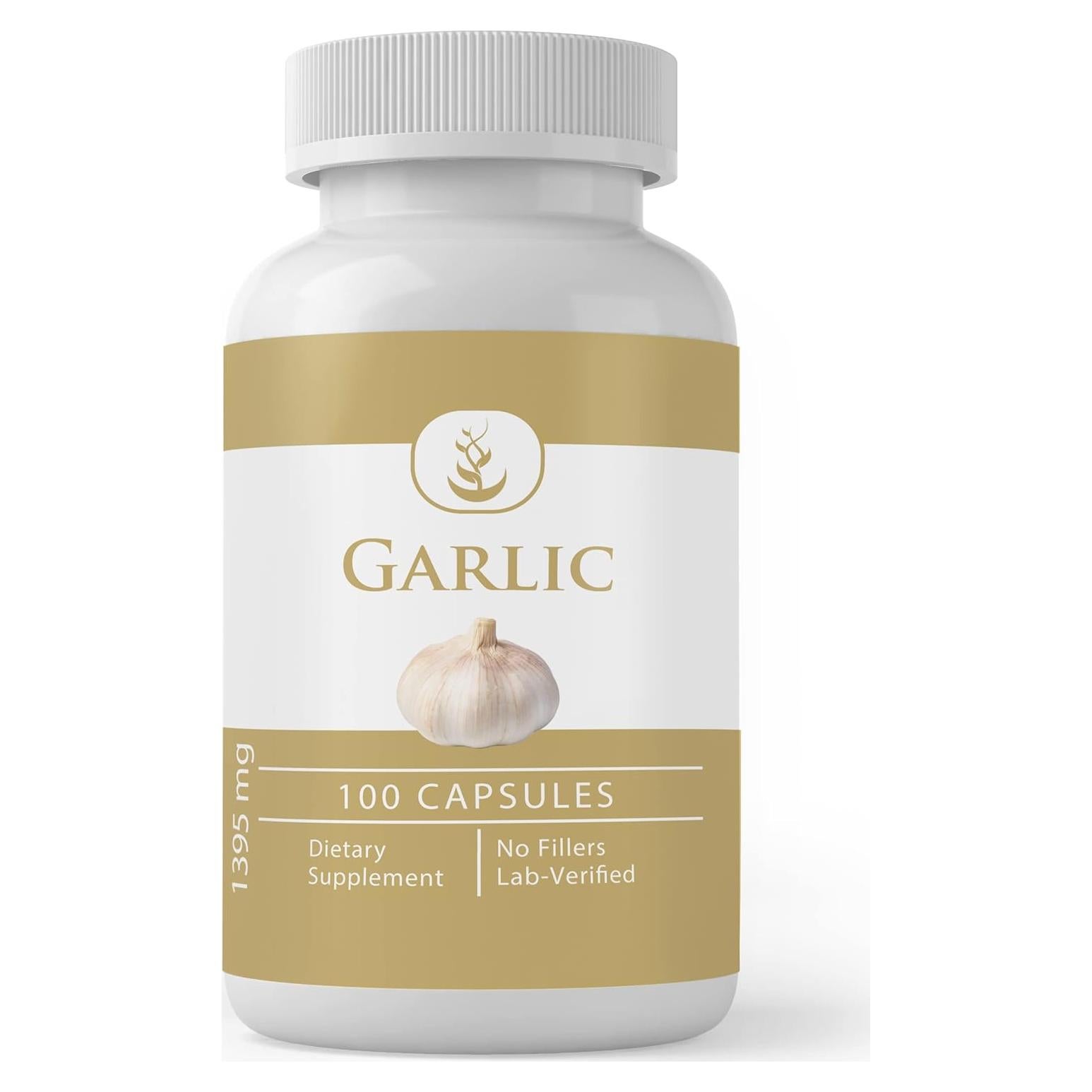 Cápsulas de Ajo Puro Ingredientes Originales 100 Unidades