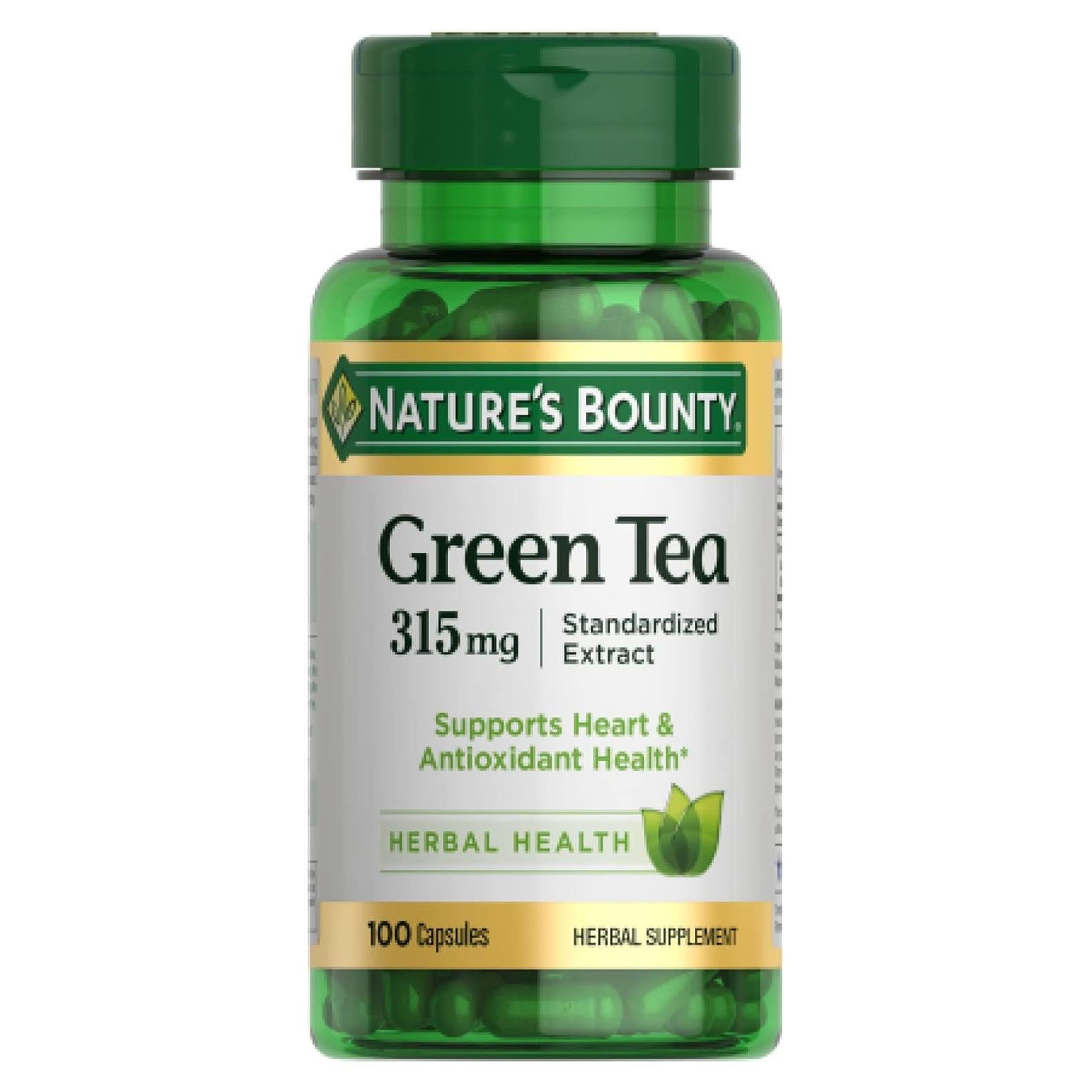 Píldoras de Té Verde Nature's Bounty 315mg 100 Cápsulas