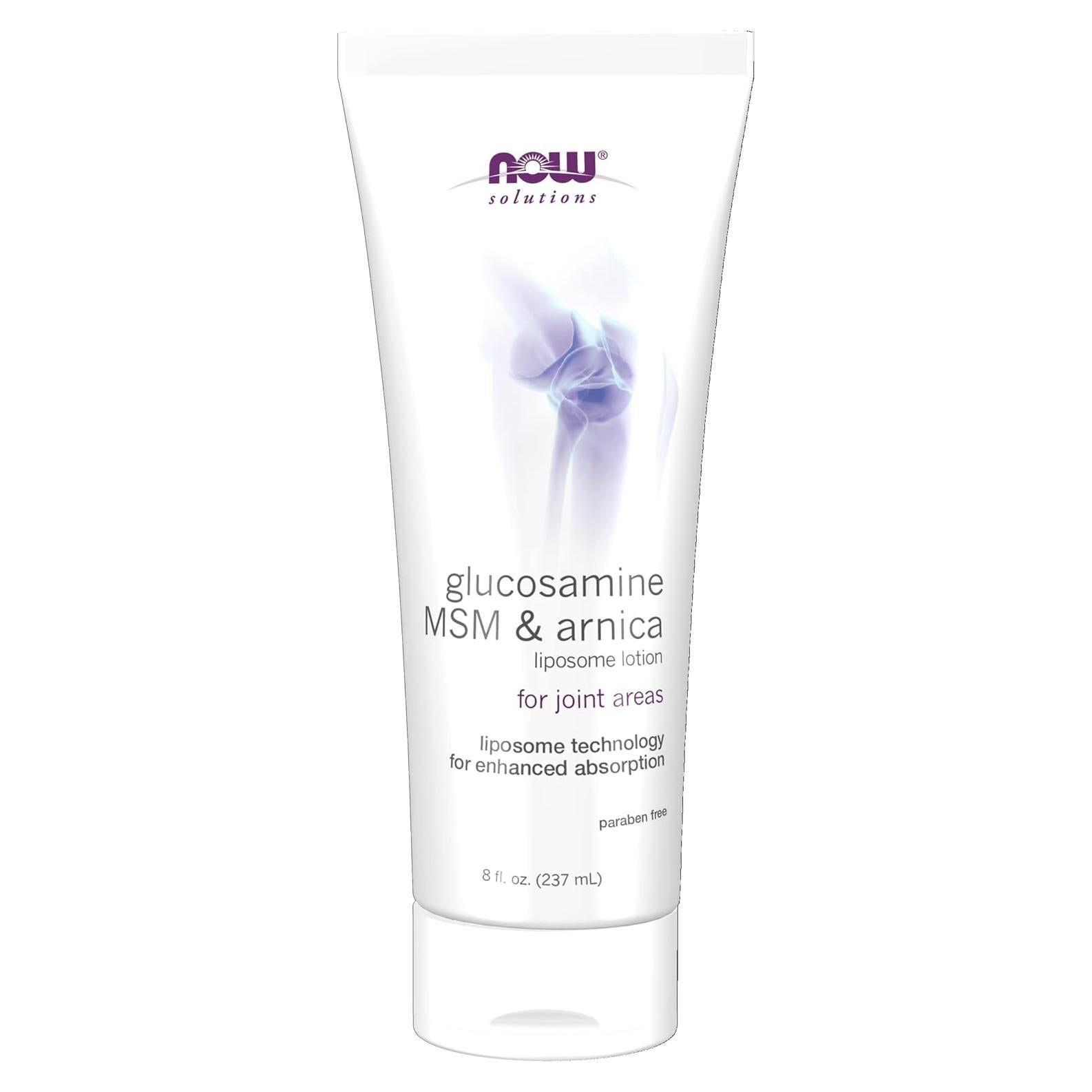 Loción Liposomal NOW Foods de Glucosamina y Árnica 226g