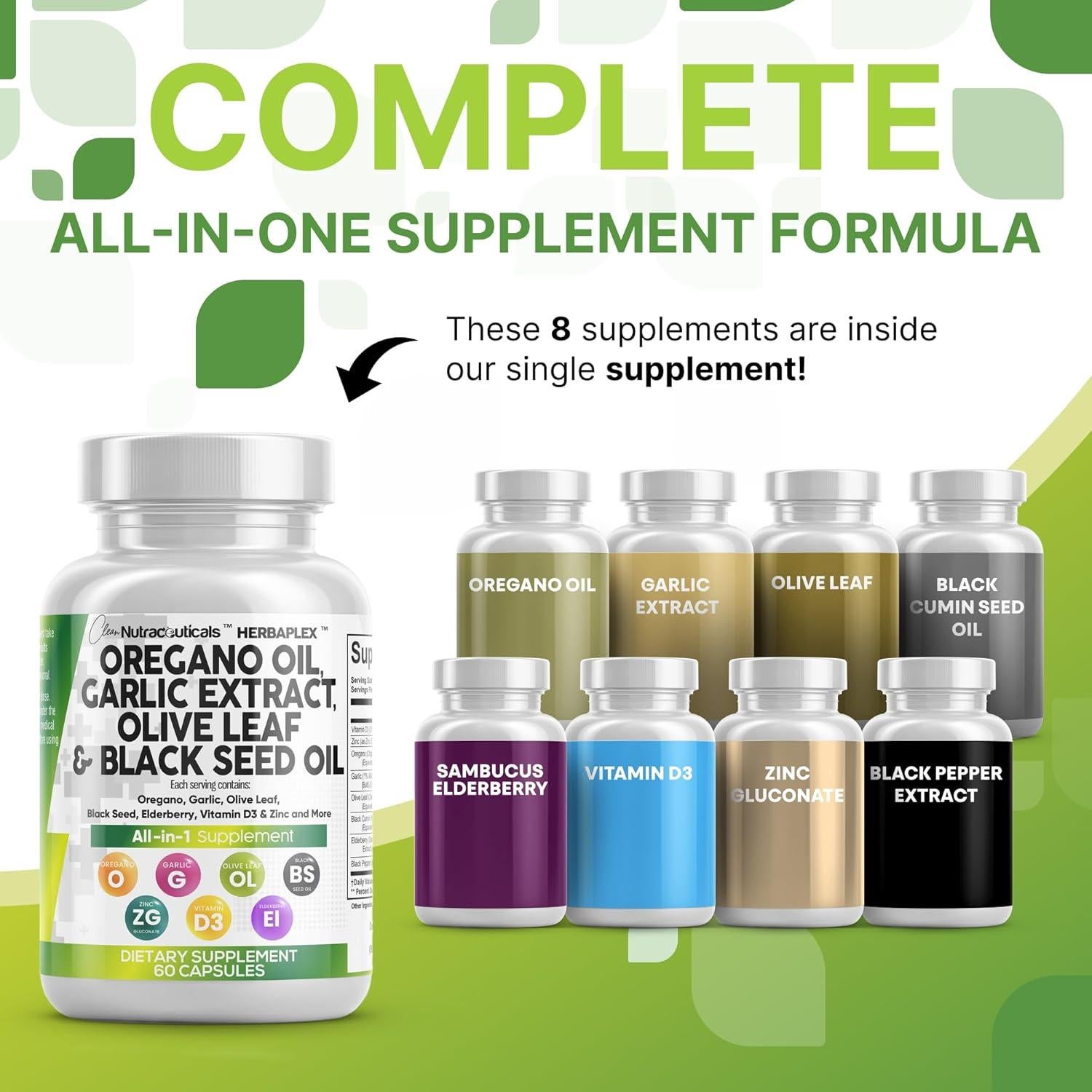 Suplemento Inmunológico Clean Nutraceuticals Ajo y Orégano 5 Unidades