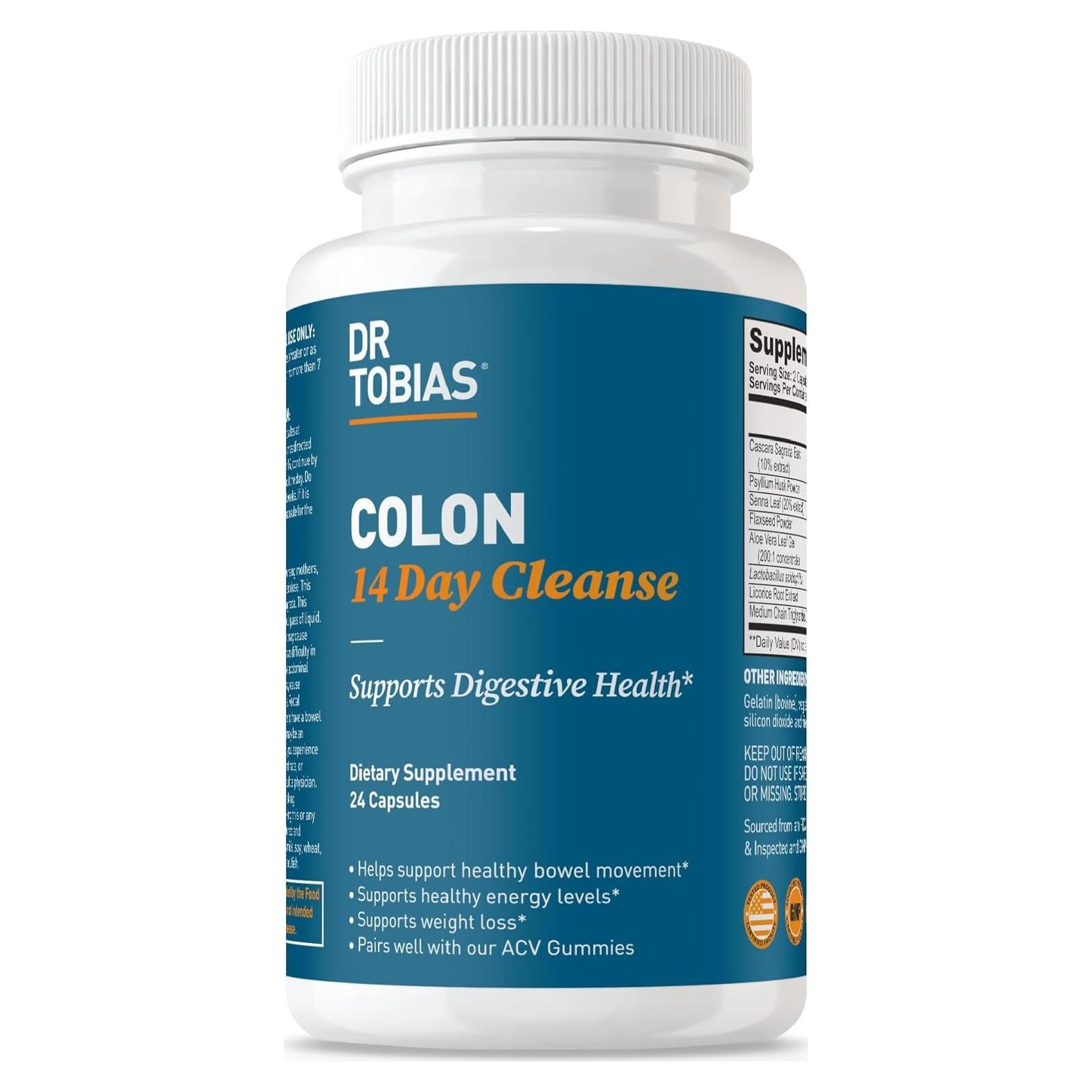 Dr. Tobias Limpieza de Colon 14 Días - 24 Cápsulas Detox