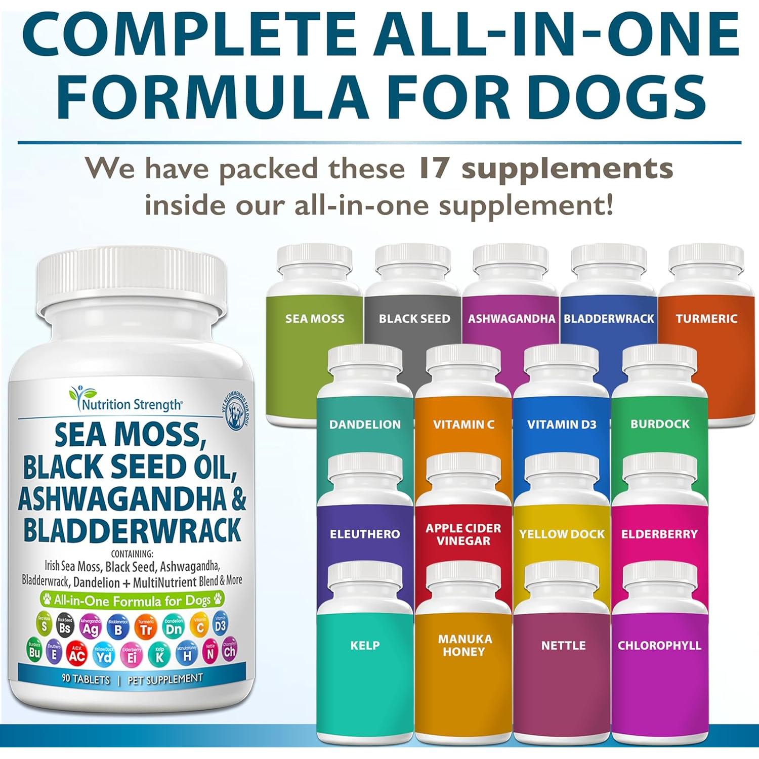 Suplemento Musgo Marino para Perros Nutrition Strength 90 Tabletas