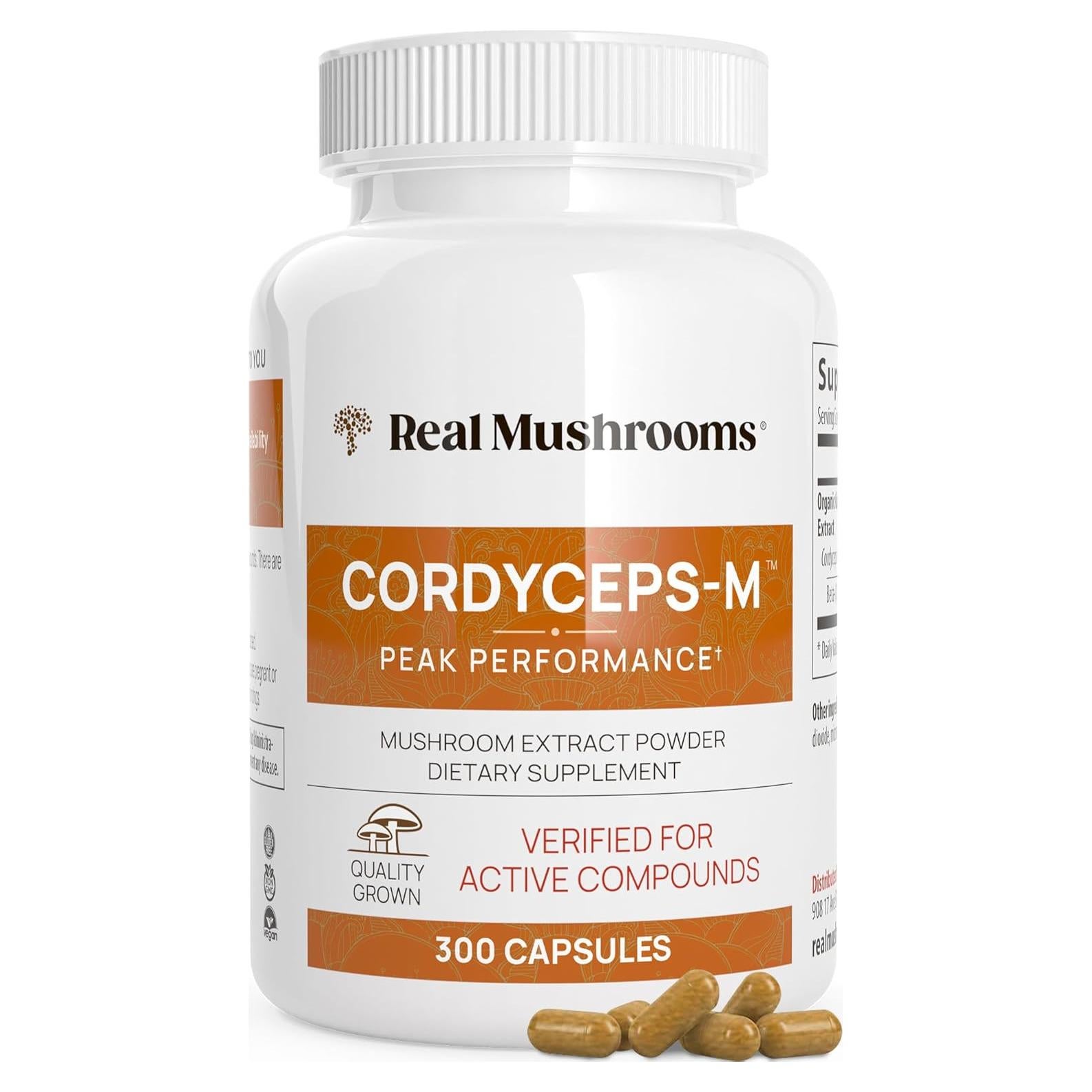 Cápsulas de Hongo Cordyceps Orgánico Reales - 300 Unidades