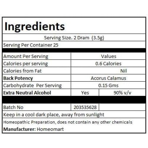 Pellets Homeopáticos Acorus Calamus 6C - 3 Frascos de 7.4 ml