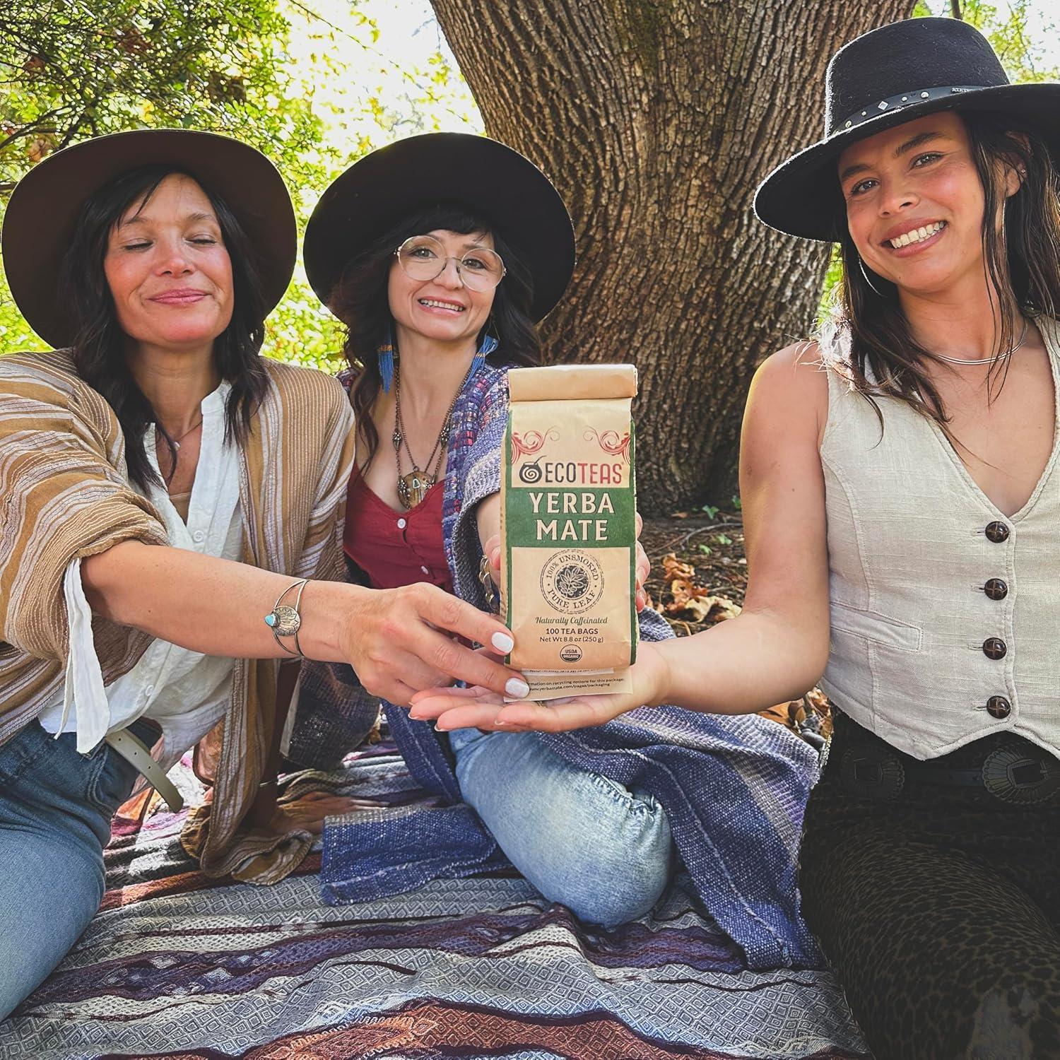 Yerba Mate Orgánica ECOTEAS - 100 Bolsas Sin Humo 249.48g