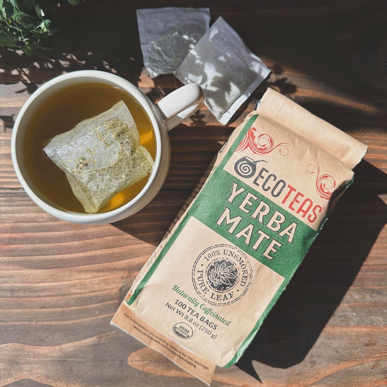 Yerba Mate Orgánica ECOTEAS - 100 Bolsas Sin Humo 249.48g