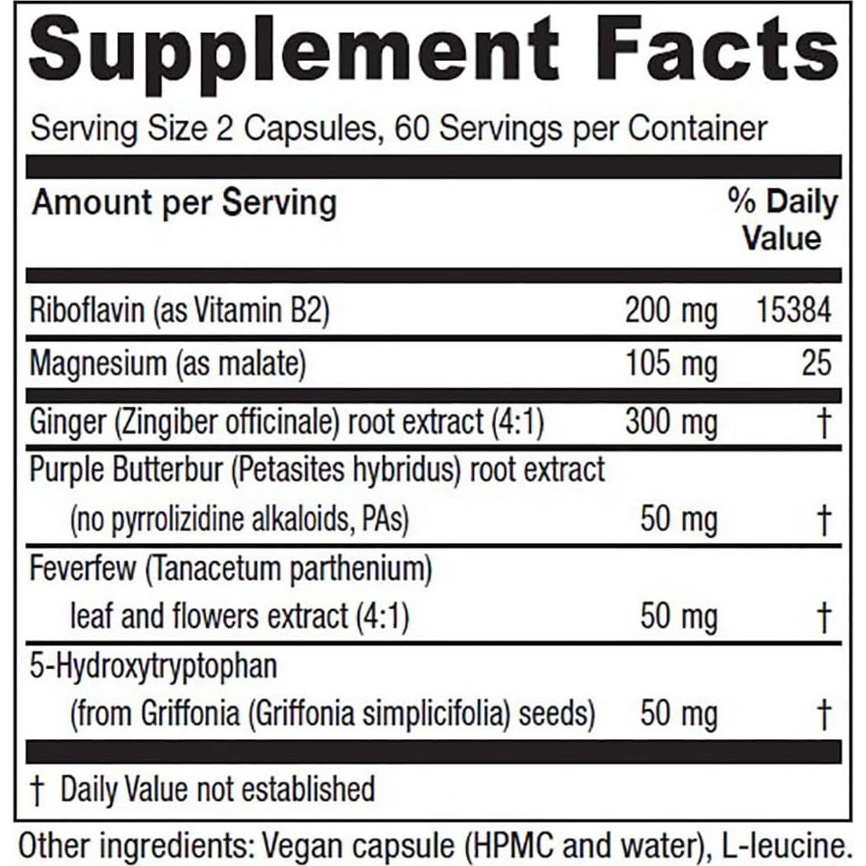 Vitanica Butterbur Extra 120 Cápsulas Veganas - Alivio de Dolores de Cabeza