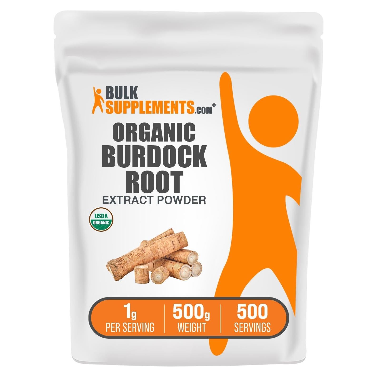 Extracto de Raíz de Bardana Orgánico en Polvo BulkSupplements 500g