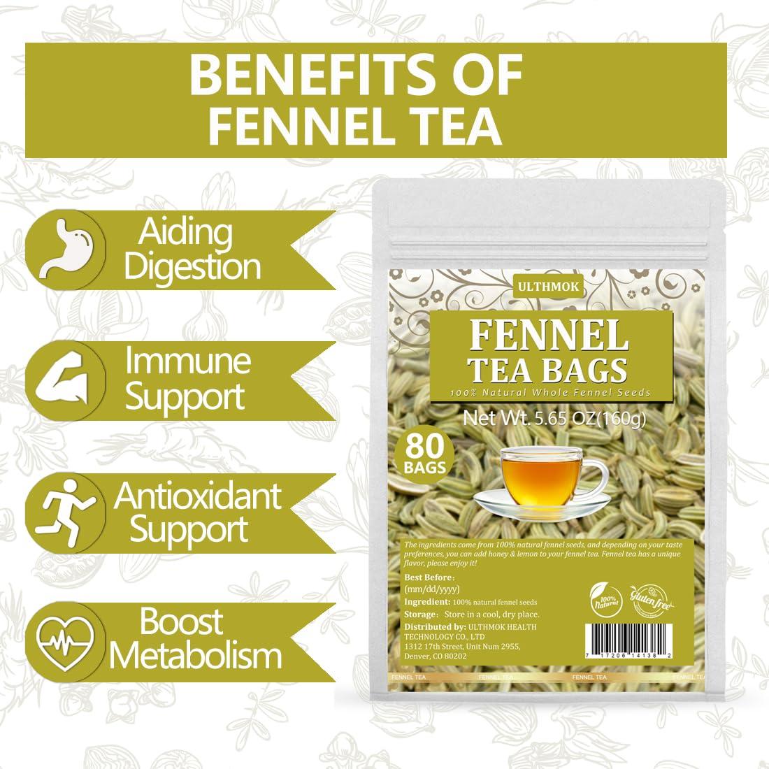 Té de Hinojo Premium YILINSHA 80 Bolsitas Naturales Sin Cafeína