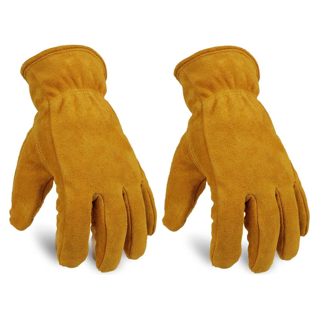 Guantes de Trabajo OZERO de Cuero Invierno Térmicos 2 Pares
