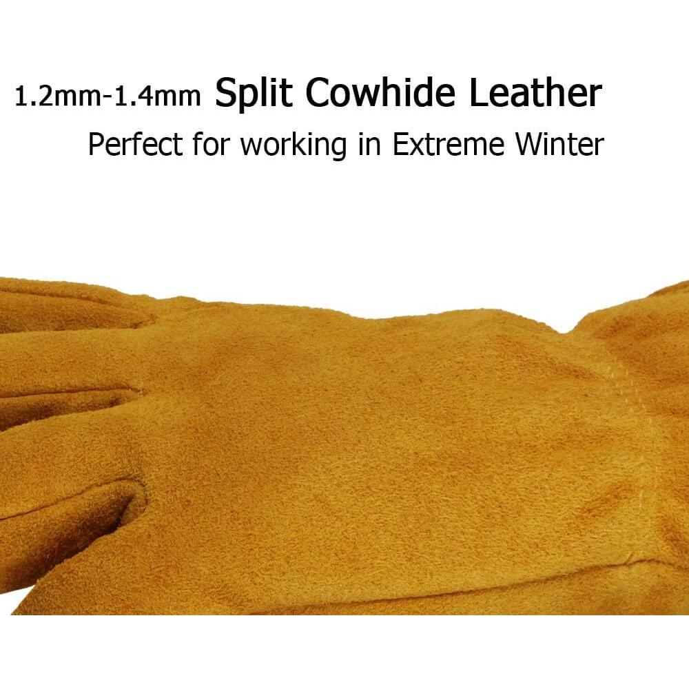 Guantes de Trabajo OZERO de Cuero Invierno Térmicos 2 Pares