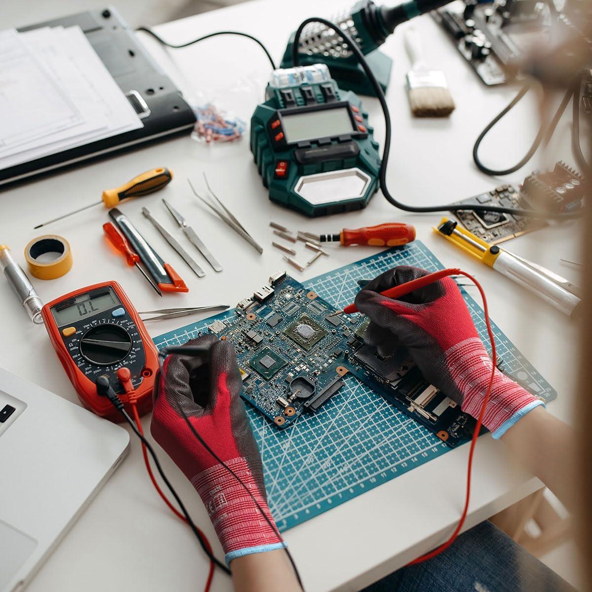 Guantes de Trabajo KAYGO KG15P 12 Pares Rojo Transpirables