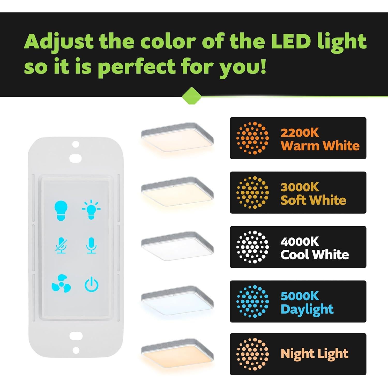 Ventilador de Baño Inteligente Homewerks 7148-01-AX con Alexa y Luz LED