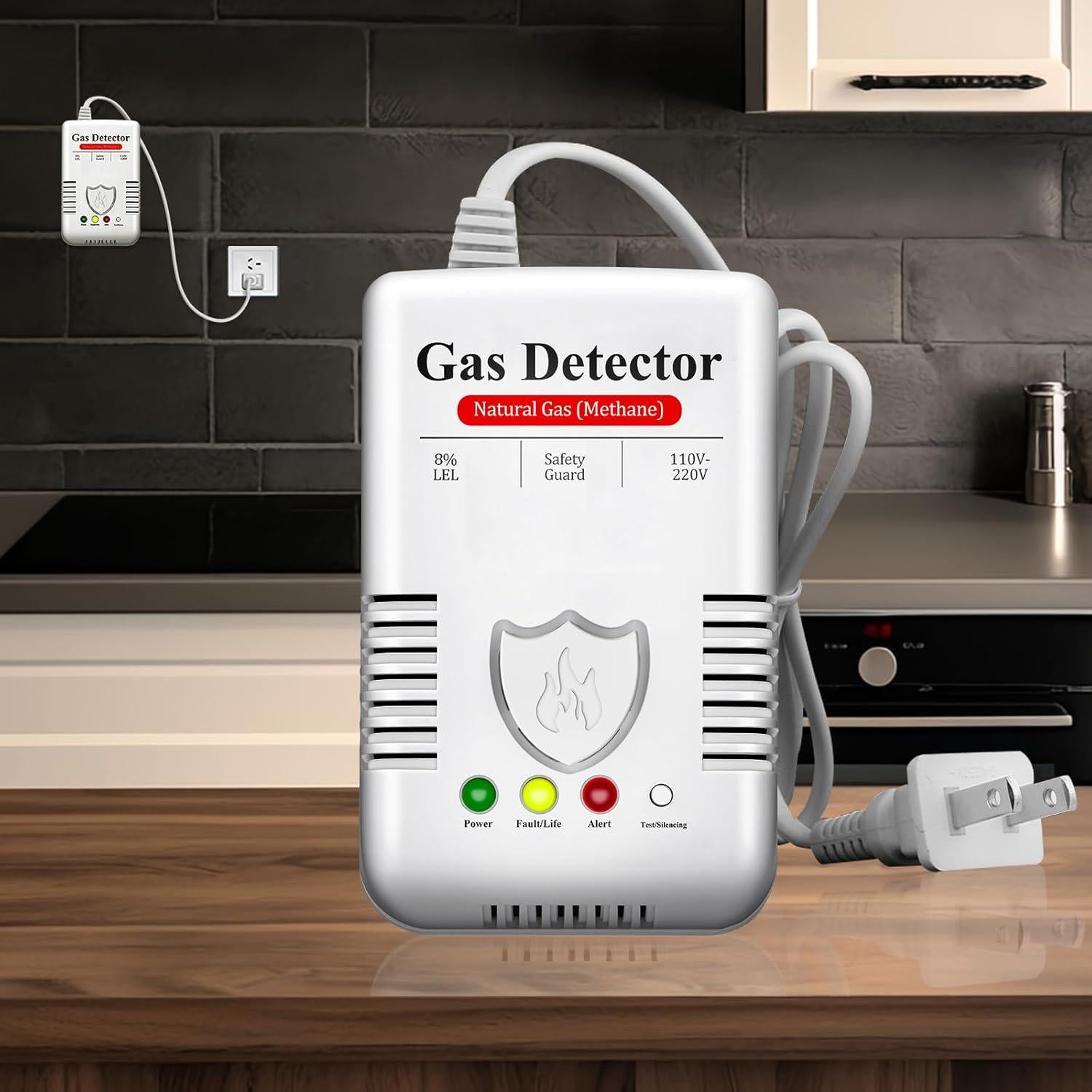 Detector de Gas Natural AOTIQUAL G55 con Alarma 85dB
