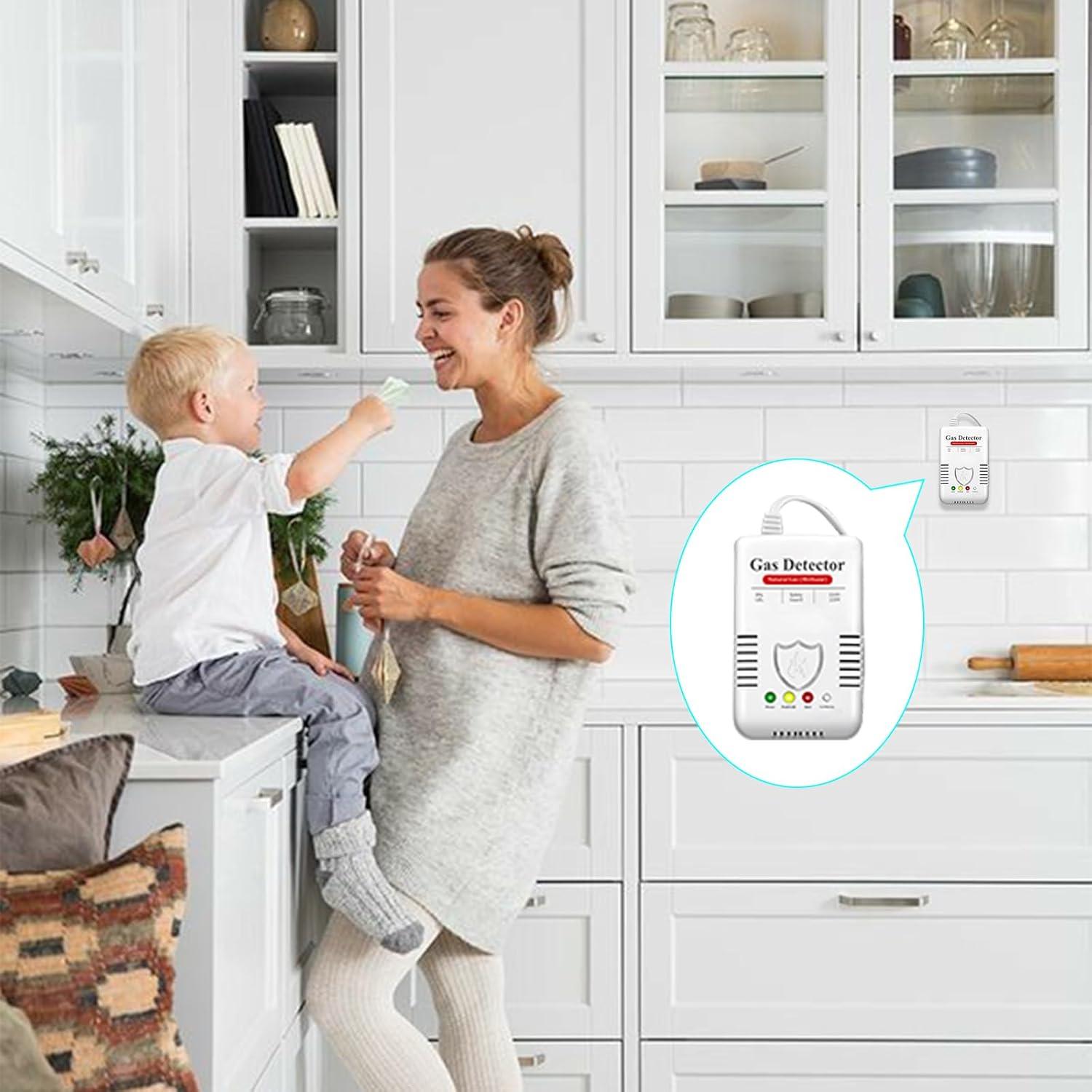 Detector de Gas Natural AOTIQUAL G55 con Alarma 85dB