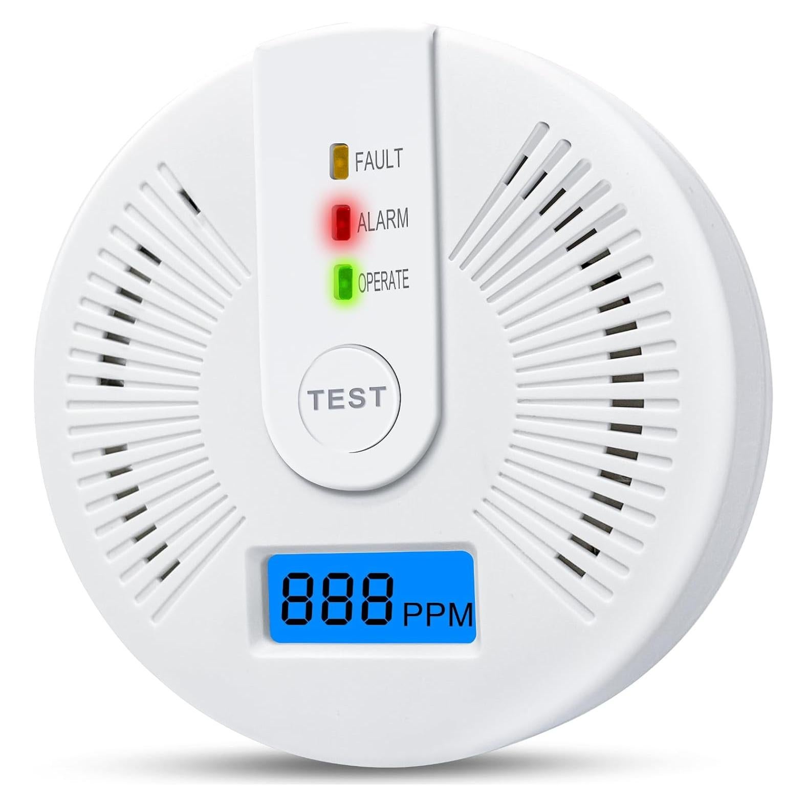 Detector de Monóxido de Carbono USBNOVEL JA-996 con Pantalla LCD