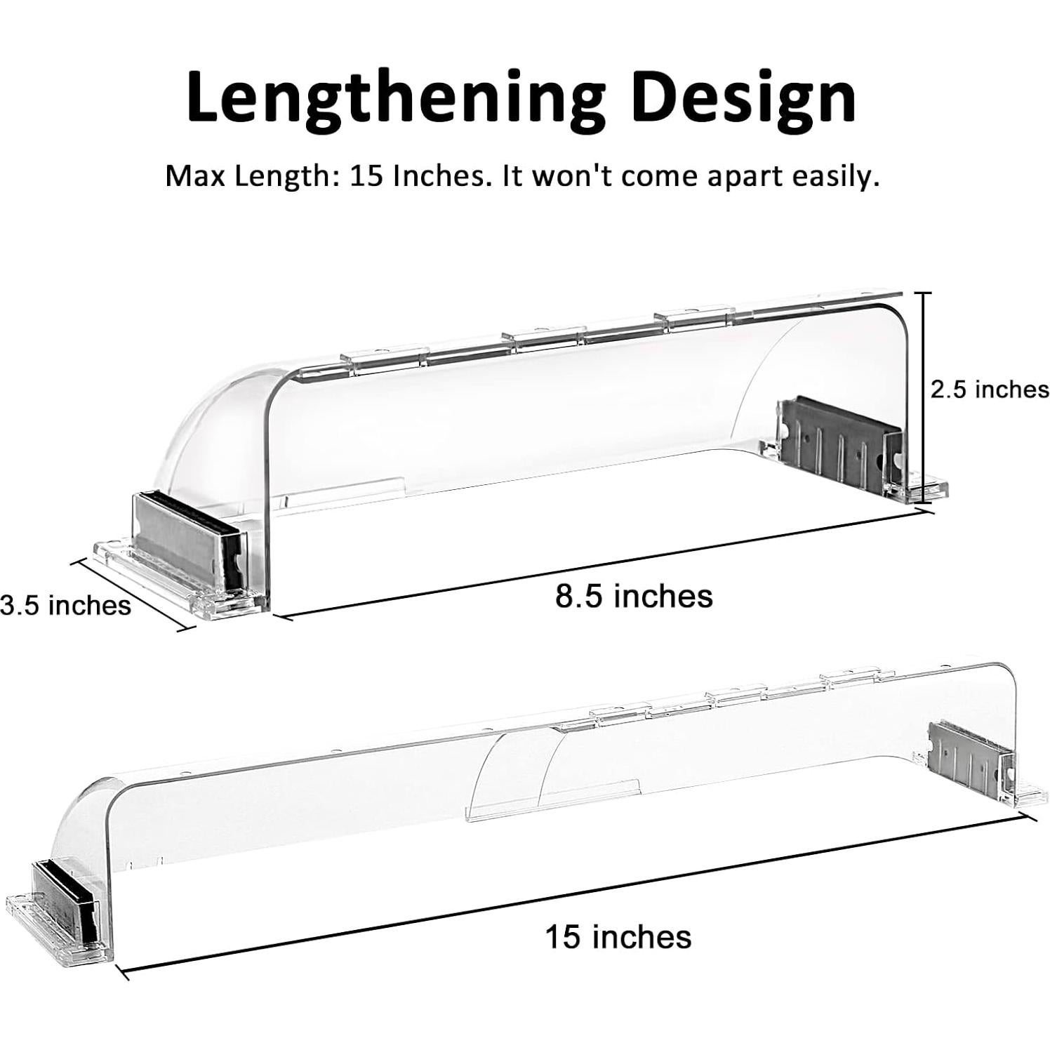 Deflectores de Aire Ajustables EKOCSIO - Paquete de 2, 21.6 a 38.1 cm