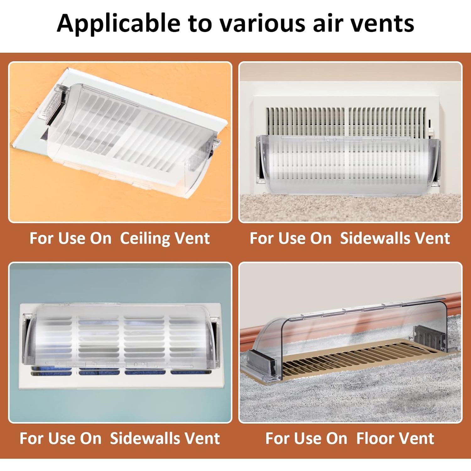 Deflectores de Aire Ajustables EKOCSIO - Paquete de 2, 21.6 a 38.1 cm