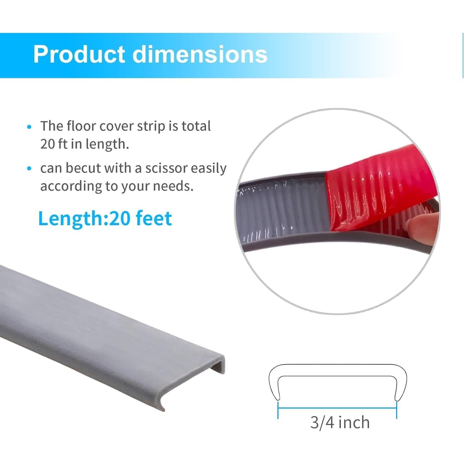 Banda de borde autoadhesiva gris 6m 20mm MC MEICHUANG